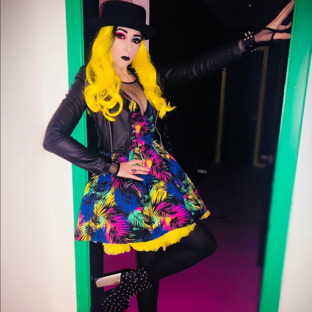 Cutout fit and flare dress